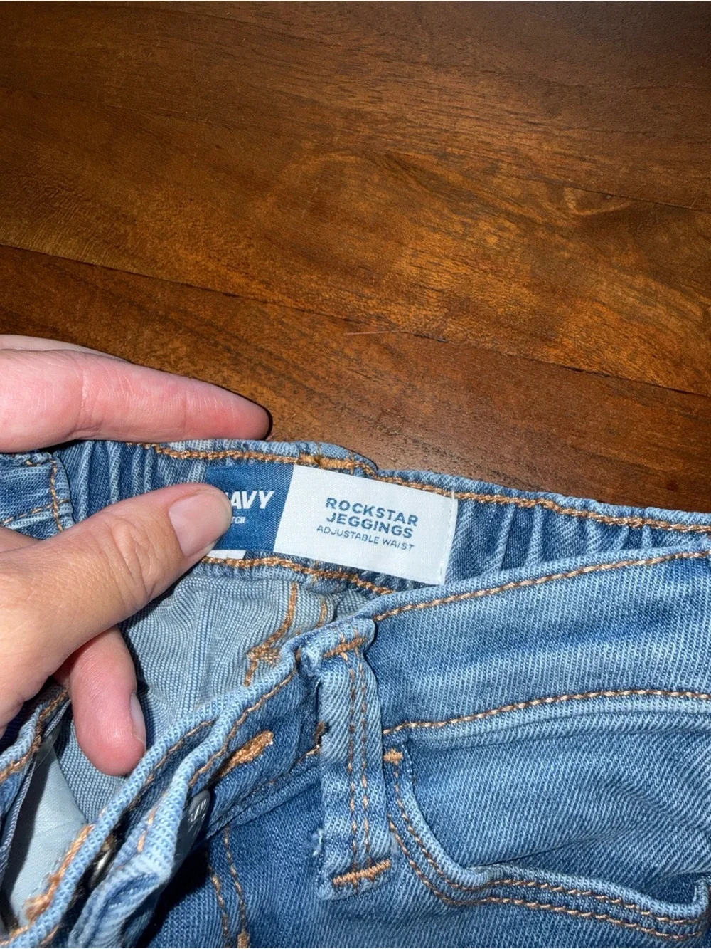 Old Navy Light Blue Denim Jeans with Embroidered Flowers